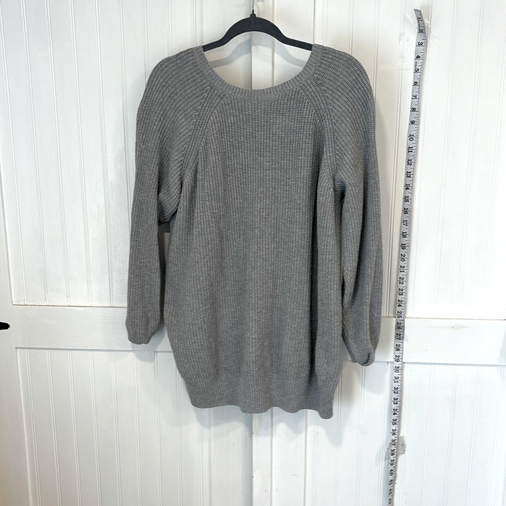 Halogen gray sweater W/ crisscross black back straps. Size XL